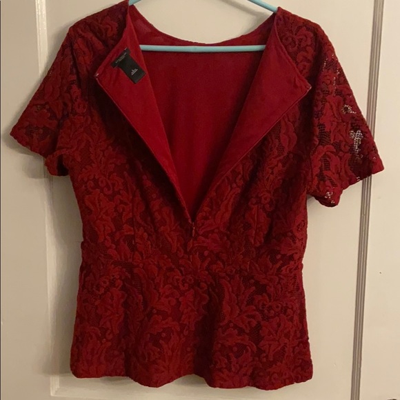 Red Lace Blouse - Picture 5 of 5